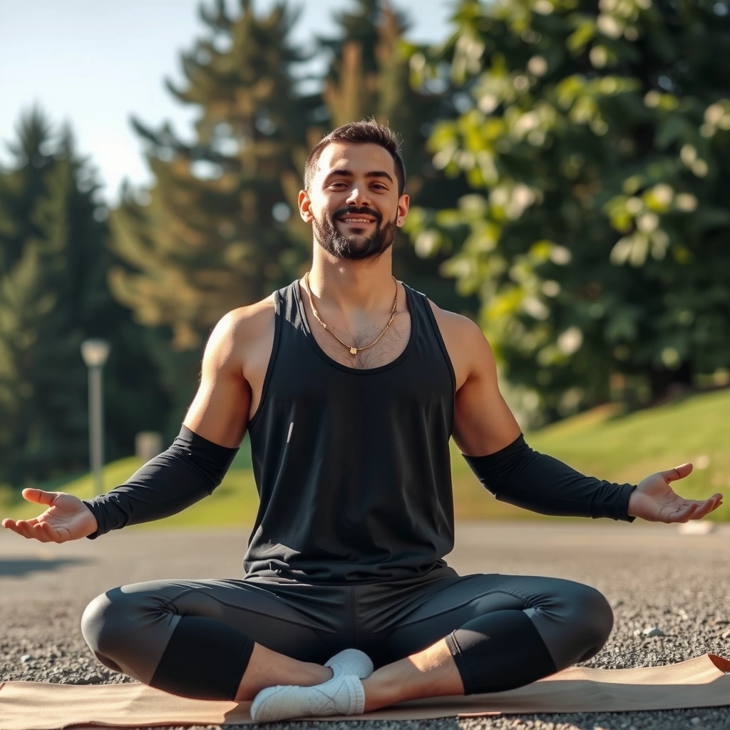 Active lifestyle man with wellness focus